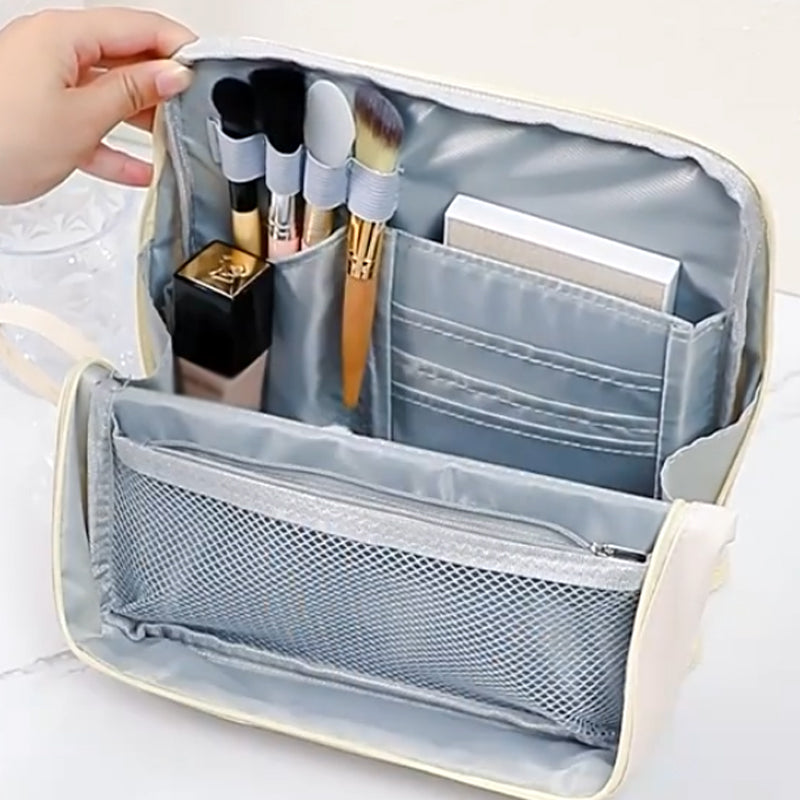 💅💄 Stilvolle, unterteilte Kosmetiktasche für die Hand｜Übersichtliche Aufbewahrung für Kosmetikartikel
