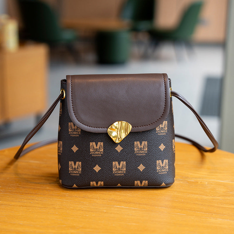 Damen-Umhängetasche mit Monogramm-Muster
