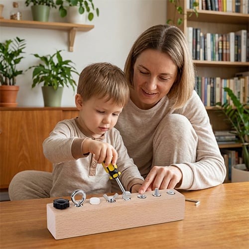 🔥Solange der Vorrat reicht 40 % Rabatt!🎉Pädagogisches Schraub-Activity-Board – Feinmotorik & logisches Denken kinderleicht entwickeln🧠✨ Lernspielzeug Nr.1
