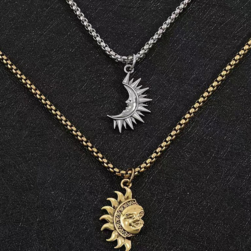 ☀️⚖️ Sonnen- und Mond-Anhänger-Set
