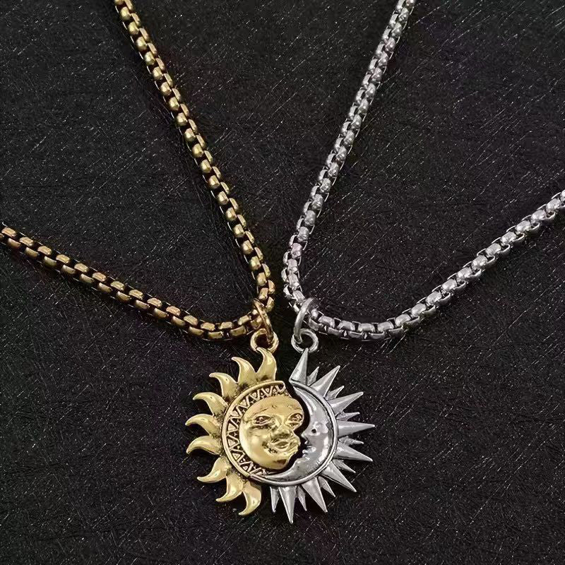 ☀️⚖️ Sonnen- und Mond-Anhänger-Set