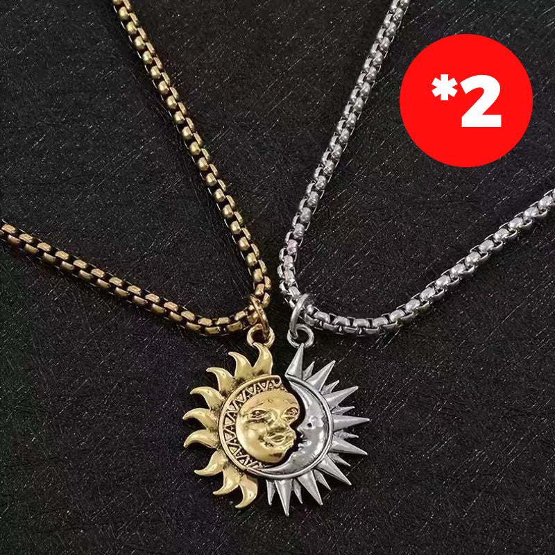☀️⚖️ Sonnen- und Mond-Anhänger-Set