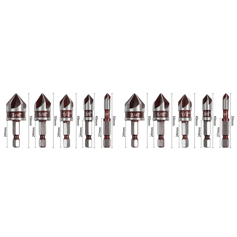 ✨ Hochkarbonstahl-Senkbohrer-Set — Professioneller Präzisionsbohrer für Holz und Metall! ✨