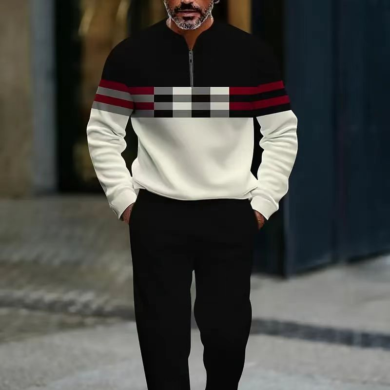 👕 60% RABATT! 🔥 Herren-Set mit Grafikprint – Pullover & Hose – Lässiger Streetstyle, Bequemer Stoff & Perfektes Match 👖