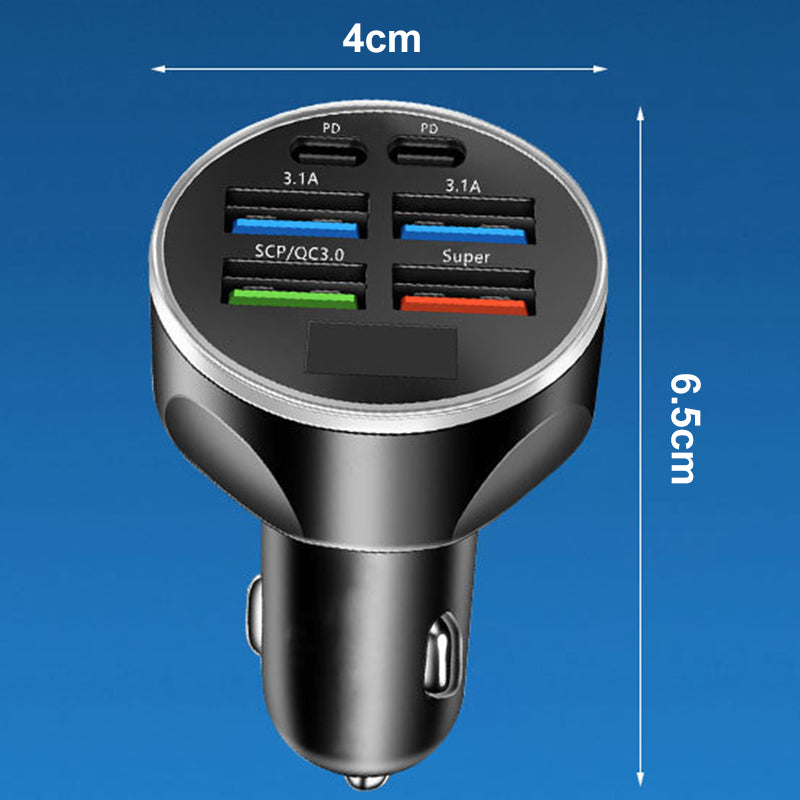 🔥HOT SALE🔥6-Port Autoladegerät Zigarettenanzünder Adapter