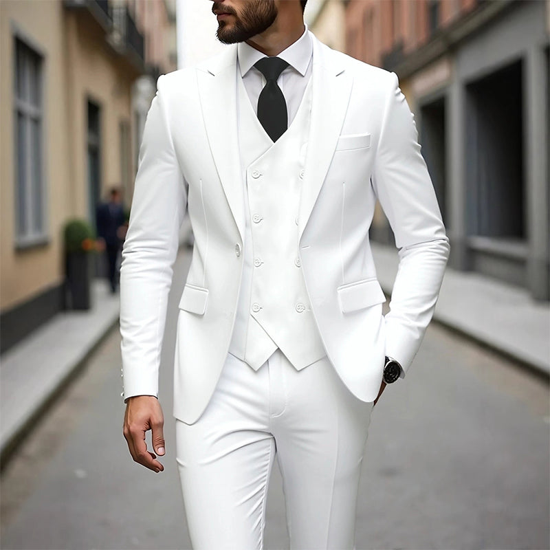 Herren Slim-Fit 3-teiliges Anzugset