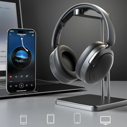 Space One Kabellose Kopfhörer, Adaptives aktives Noise Cancelling, 2x stärkere Stimmunterdrückung, 40h ANC Akkuleistung, App Steuerung,Hi-Res Audio, Leichtes Design, Bluetooth 5.3