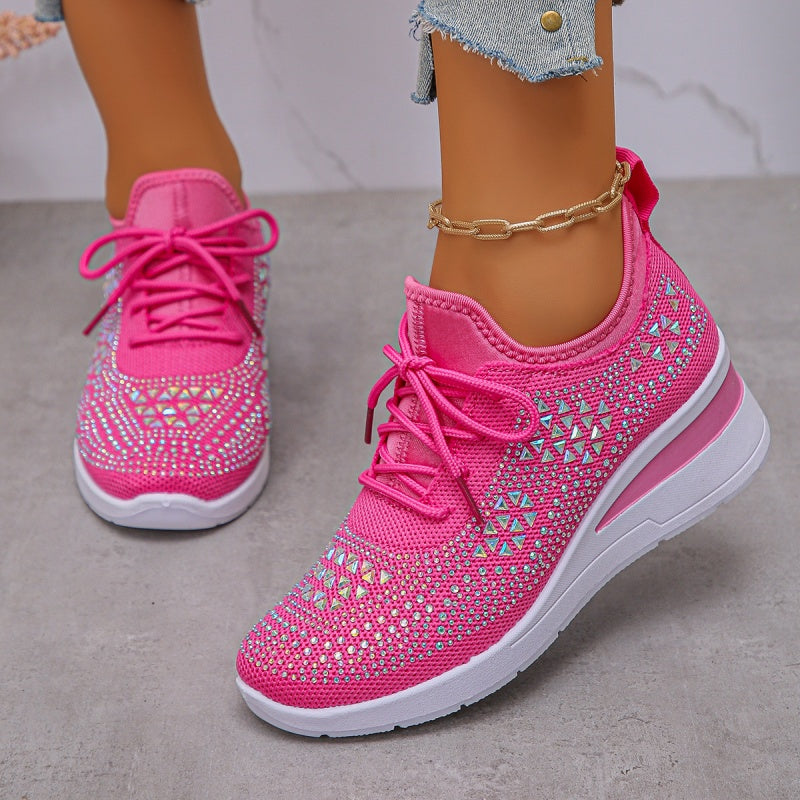 👟 50% RABATT! ✨ Atmungsaktive Sneaker aus Mesh mit Strassverzierung – Funkelndes Design, Leichte Belüftung & Rutschfeste Sohle 💎