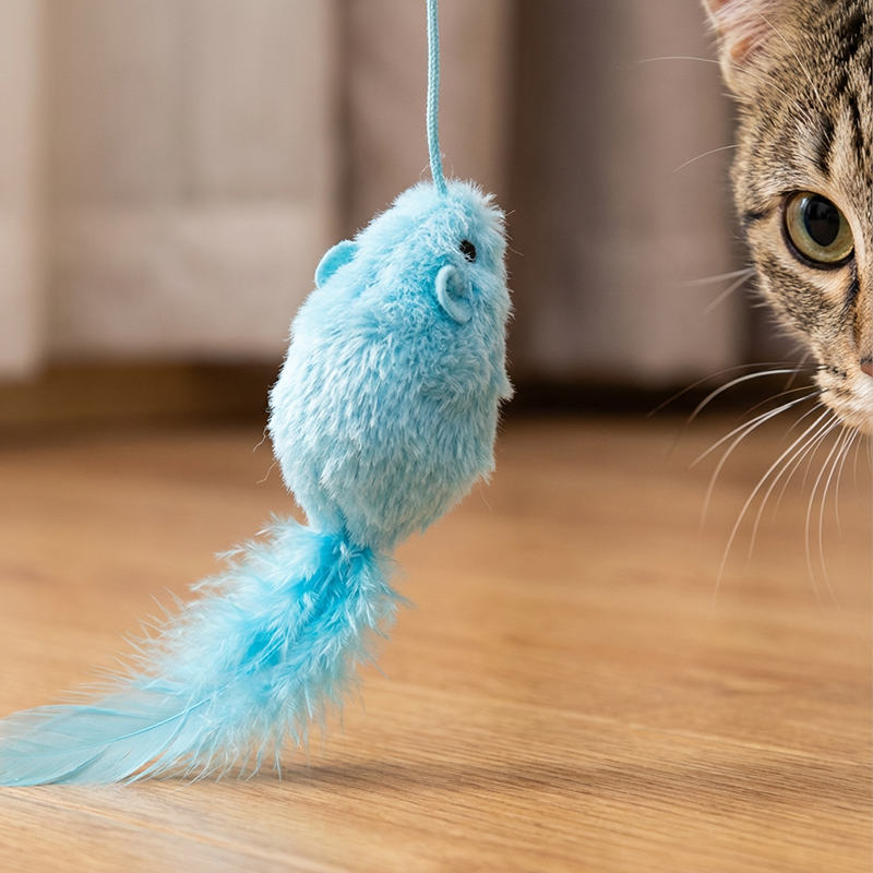 Interaktives Katzenspielzeug zum Aufhängen mit Fernbedienung