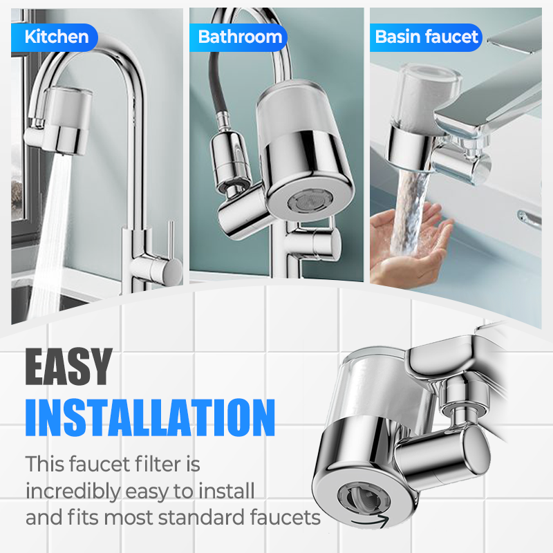 ⚡2026 Heißer Verkauf 50% OFF 🔥Universelles, um 720° drehbares Wasserhahn-Filterdüsen-Set