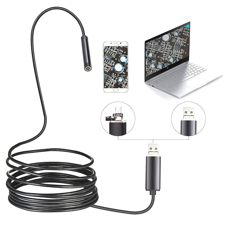 Wasserdichte USB-Endoskopkamera mit LED