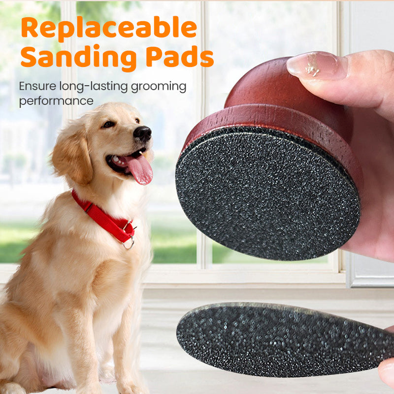 📢📢【🔥2 kaufen🔥1 gratis】50 % Rabatt!! ⏰Hundenagelfeile aus Holz mit austauschbaren Schleifpads|Nagelpflegegerät für Haustiere