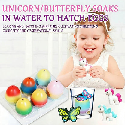 🐣🦄 Wachsende Oster-Überraschungs-Eier – Schlüpfende Tierfiguren im Wasser (Dino, Einhorn & mehr)