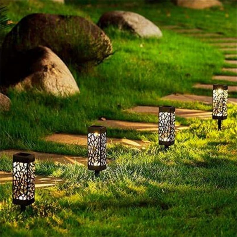 Solar-Gartensteckleuchte – Quadratisches Design, Automatisch & Wasserdicht für Wege & Atmosphäre 🌿💡
