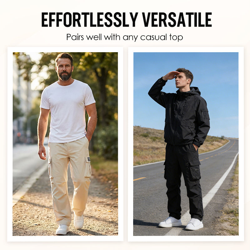👖 50% RABATT! 🎒 Lässige Herren-Cargohose – Mit vielen Taschen, bequem & strapazierfähig – Ideal für Alltag, Outdoor & Freizeit ✨