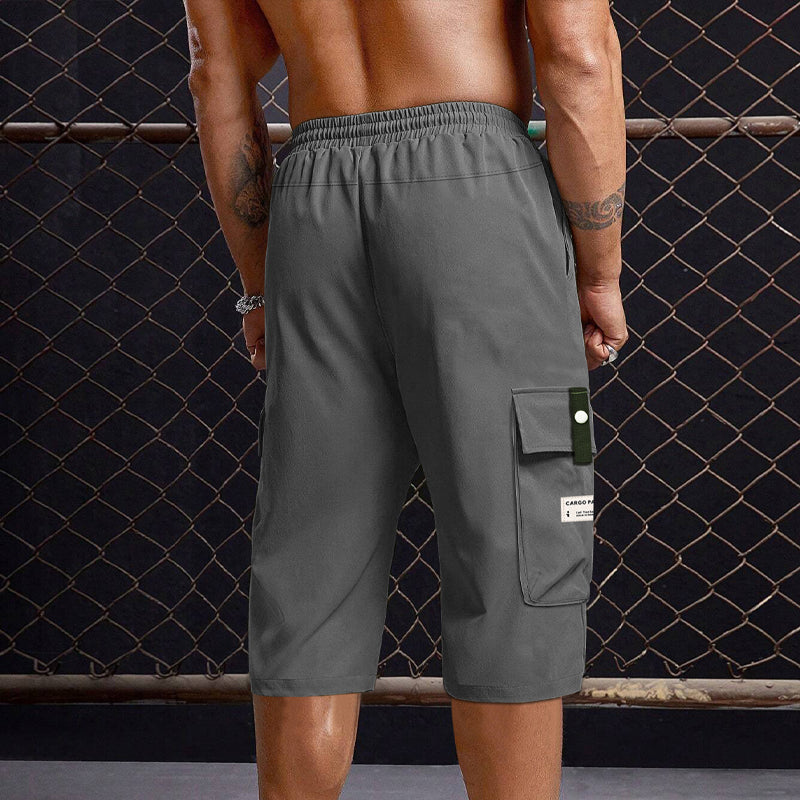✨🔥Lässige 3/4-Cargo-Hose für Herren mit Kordelzug🩳