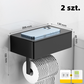Toilettenpapierhalter mit Ablage und Ablagefach – Montage ohne Bohren