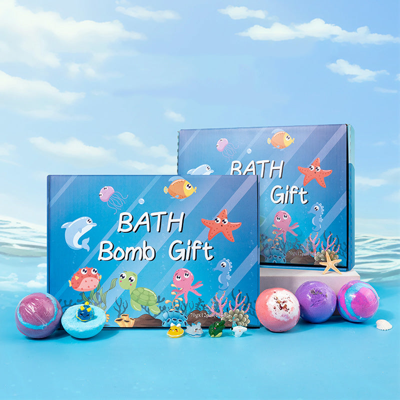 🛁 [Neuheit 2026 – 50 % Rabatt, Geschenkbox mit Badekugeln für Kinder💙] – Jeden Tag eine neue Überraschung unter Wasser! 🐳 🎁