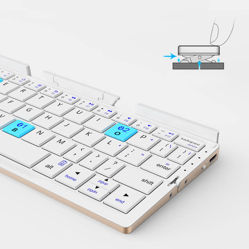⌨️📱 Faltbare Bluetooth Tastatur – Kabellos, Mini & Leise, Kompatibel mit Smartphone & iPad