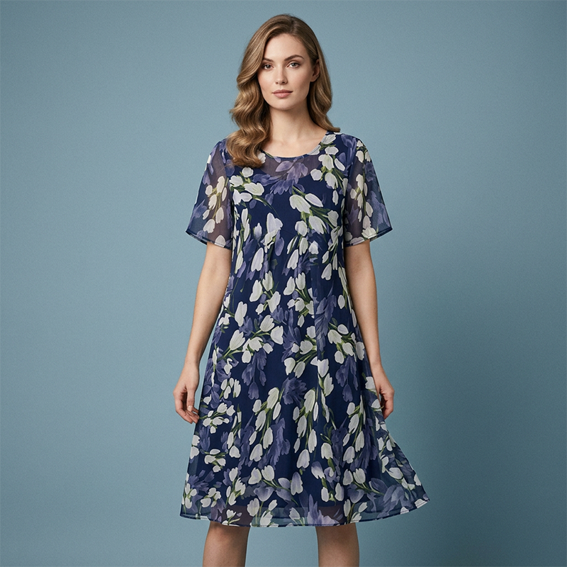 💥 50% SPAREN 🎉 Damen A-Linien Kleid 👗 knielang, figurfreundlich & perfekt für festliche Momente ✨