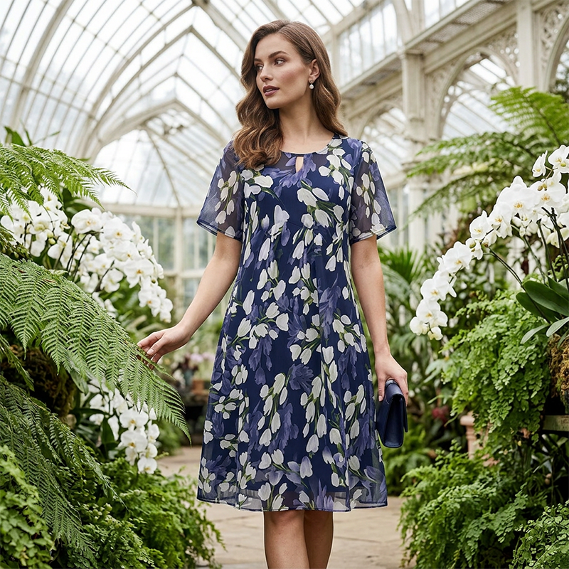 💥 50% SPAREN 🎉 Damen A-Linien Kleid 👗 knielang, figurfreundlich & perfekt für festliche Momente ✨