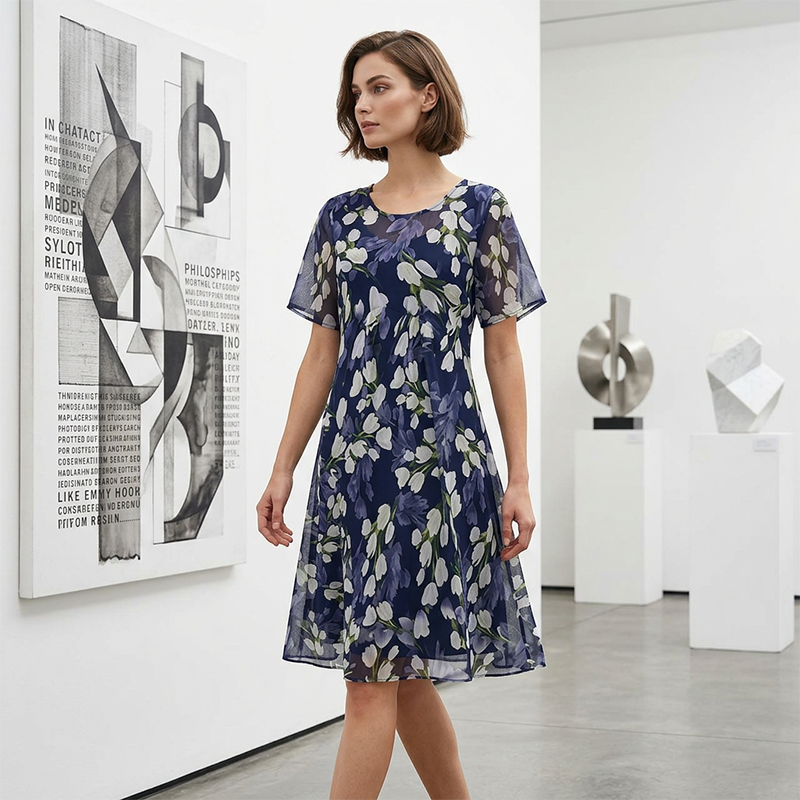 💥 50% SPAREN 🎉 Damen A-Linien Kleid 👗 knielang, figurfreundlich & perfekt für festliche Momente ✨