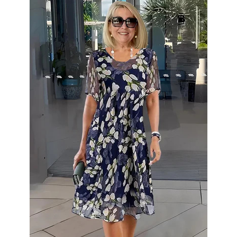💥 50% SPAREN 🎉 Damen A-Linien Kleid 👗 knielang, figurfreundlich & perfekt für festliche Momente ✨