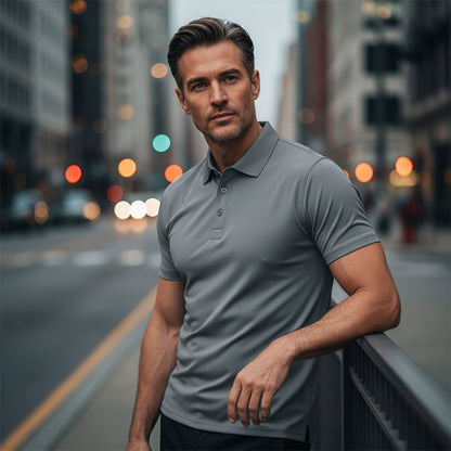 🔥Solange der Vorrat reicht 40 % Rabatt!🎉Herren schnell trocknendes Kurzarm-Hemdchen-Shirt mit Reverskragen