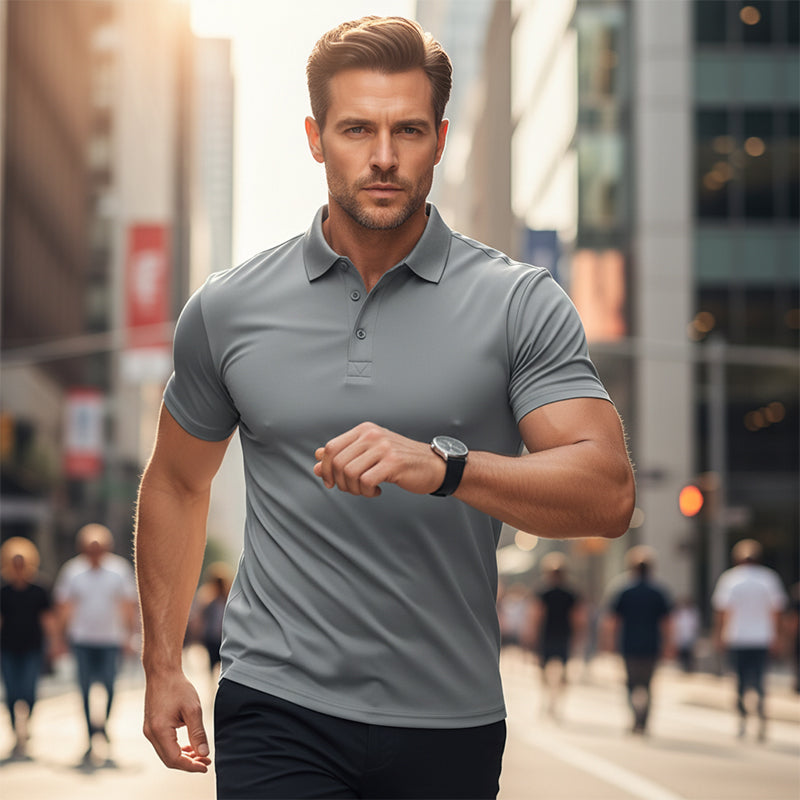 💎 50% AUF DAS HERREN POLO-SHIRT! 💎 Schnell Trocknend, Knitterfrei & Athletische Passform für Business & Freizeit