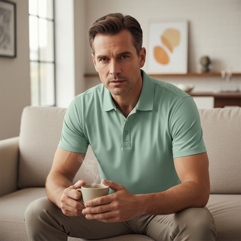 💎 50% AUF DAS HERREN POLO-SHIRT! 💎 Schnell Trocknend, Knitterfrei & Athletische Passform für Business & Freizeit