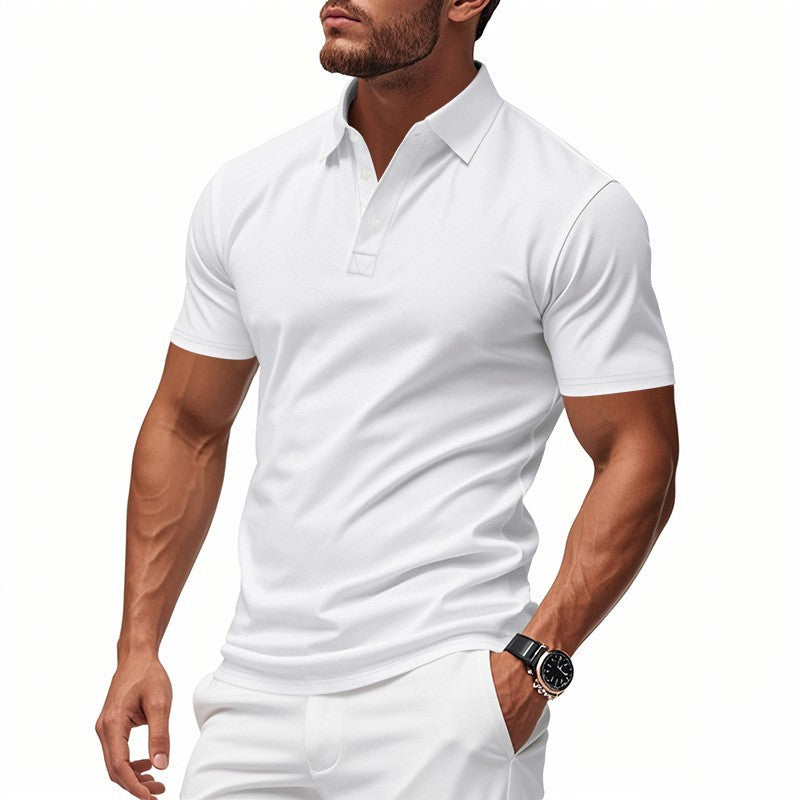 🔥Solange der Vorrat reicht 40 % Rabatt!🎉Herren schnell trocknendes Kurzarm-Hemdchen-Shirt mit Reverskragen