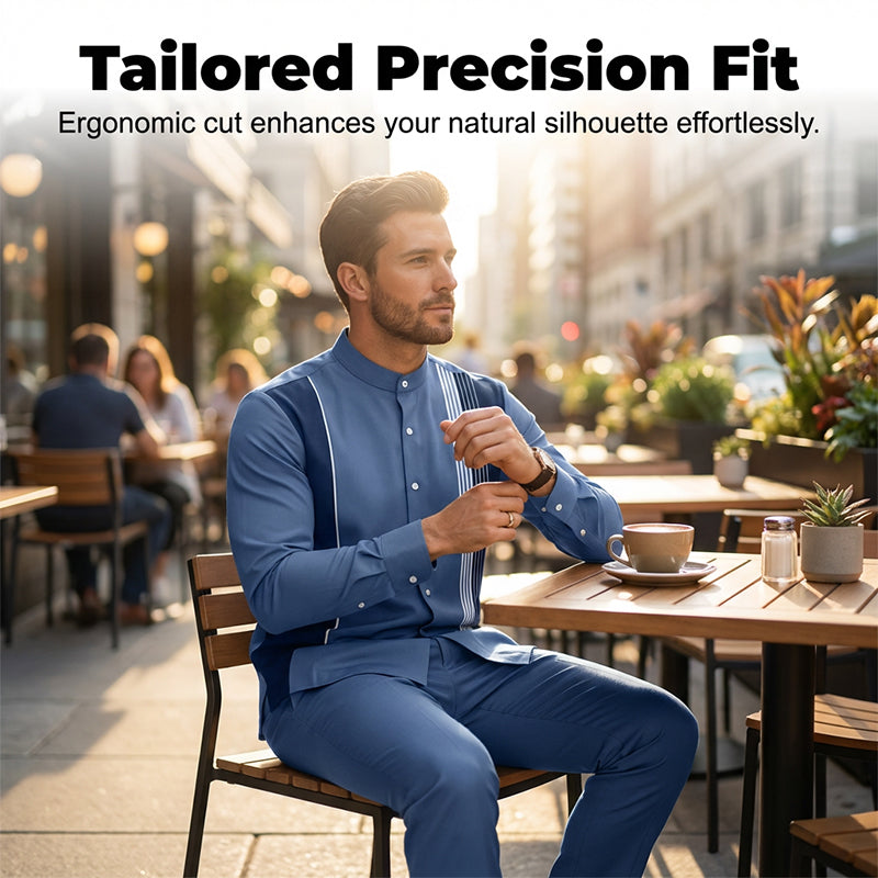 💎 -50% AUF DAS GESTREIFTE 2-TEILIGE SET! 💎 Perfekt abgestimmtes Hemd & Hose, Taillierte Passform & Hochwertiger Herbststoff 👔🍂