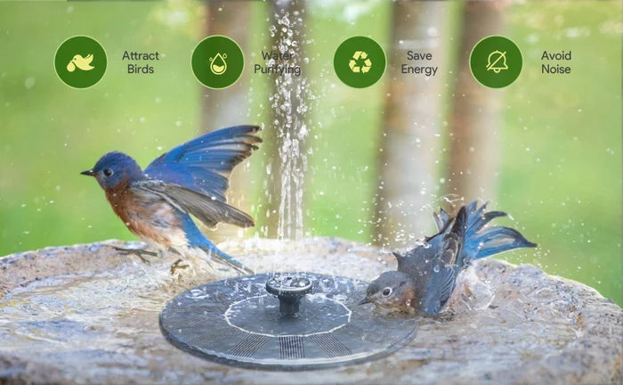 Kompakte Solar-Teichpumpe für Vogelbäder