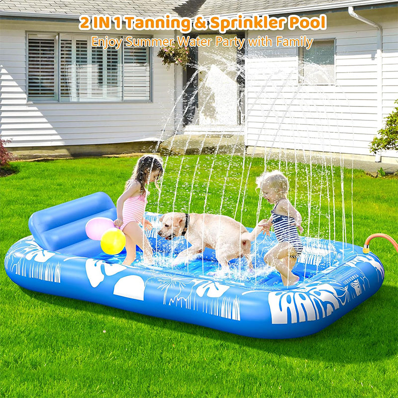 🏊 56% RABATT! 🥳 Aufblasbare Bräu-Liege – Automatische Sprühkühlung & abnehmbares Kissen – Getränkehalter & Sicherheitsgriffe – perfekt für Garten, Pool oder Strand – ideal für zwei Erwachsene 💦