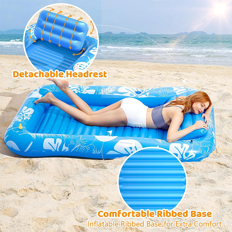 🏊 56% RABATT! 🥳 Aufblasbare Bräu-Liege – Automatische Sprühkühlung & abnehmbares Kissen – Getränkehalter & Sicherheitsgriffe – perfekt für Garten, Pool oder Strand – ideal für zwei Erwachsene 💦