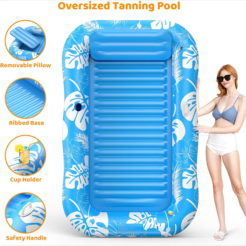 🏊 56% RABATT! 🥳 Aufblasbare Bräu-Liege – Automatische Sprühkühlung & abnehmbares Kissen – Getränkehalter & Sicherheitsgriffe – perfekt für Garten, Pool oder Strand – ideal für zwei Erwachsene 💦