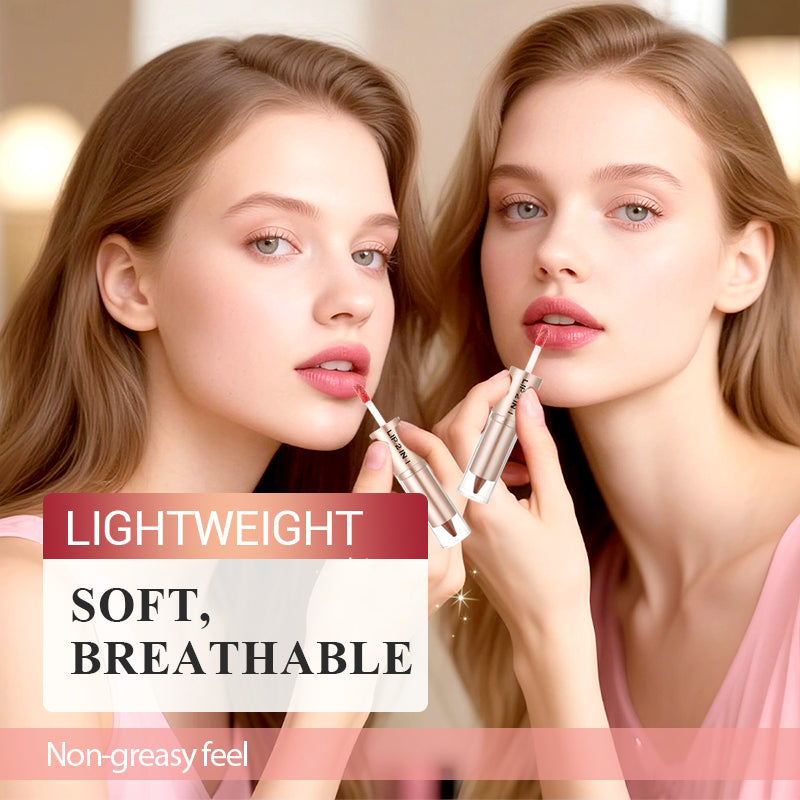 2-in-1 matter Lipliner & glänzender Lipgloss