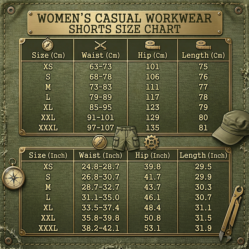 Cargo-Shorts für Damen – schnelltrocknend mit praktischen Taschen – bequem & funktional für Freizeit & Reise