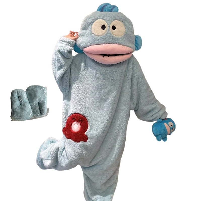 Eleganz braucht keine Worte 🐟Kuscheliger Pyjama aus Korallenfleece mit Figuren🧸