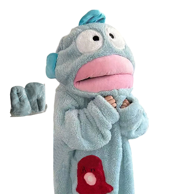 Eleganz braucht keine Worte 🐟Kuscheliger Pyjama aus Korallenfleece mit Figuren🧸