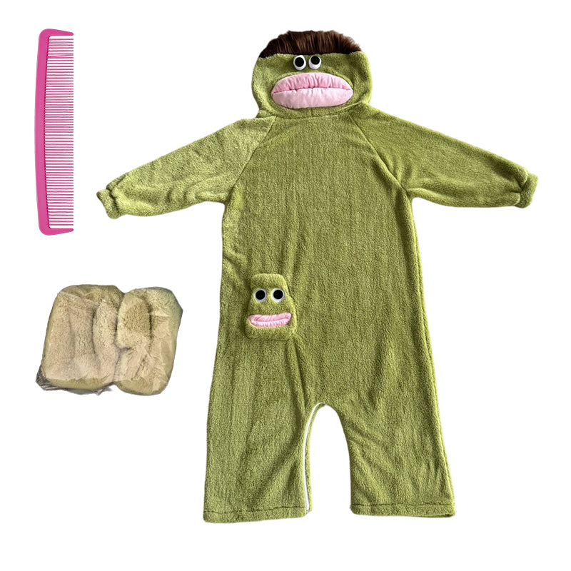 Eleganz braucht keine Worte 🐟Kuscheliger Pyjama aus Korallenfleece mit Figuren🧸