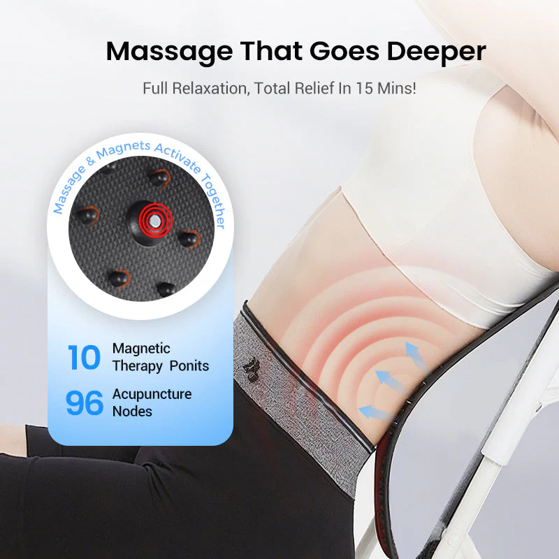 💐 SONDERANGEBOT – 55 % Rabatt! Hochwertiger magnetischer Lendenwirbelstrecker – sanfte Akupunkturmassage, atmungsaktiver Stoff