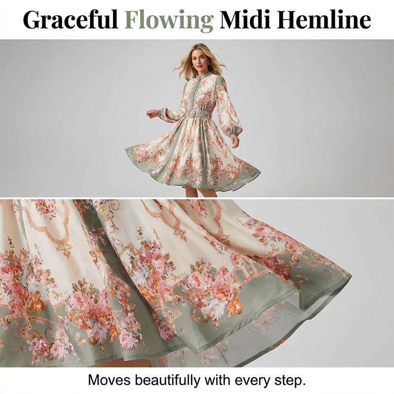 🌸 -50% HEUTE! Romantisches Blumen-Minikleid mit hohem Ausschnitt – Zeitlose Eleganz zum Verlieben 💖✨
