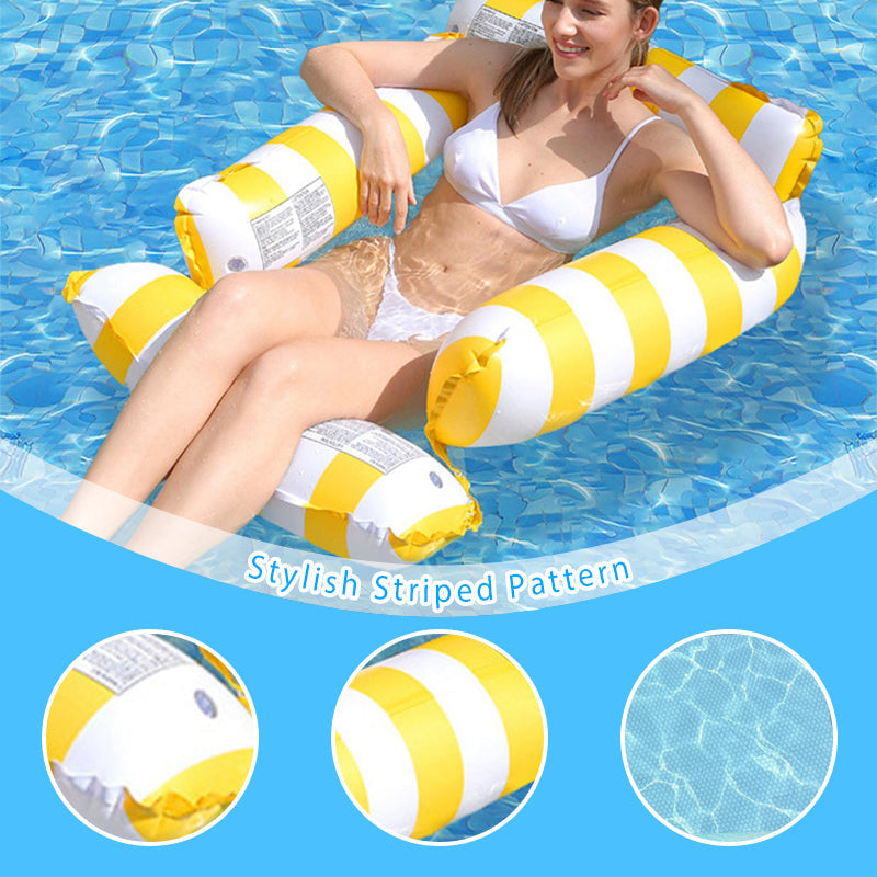 🏖️Aufblasbarer Pool-Liegestuhl mit Streifen