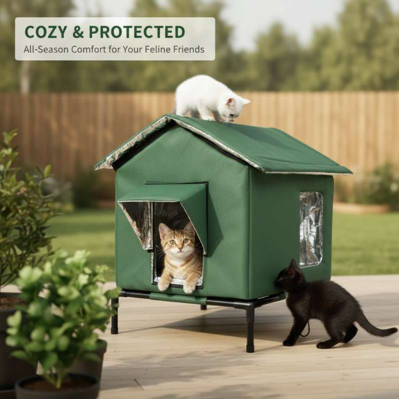 🏠 Nur für kurze Zeit: 50 % Rabatt + versandkostenfrei! 🐈 Erhöhtes Outdoor-Katzenhaus für jedes Wetter – wasserdicht, isoliert, faltbar 🌧️