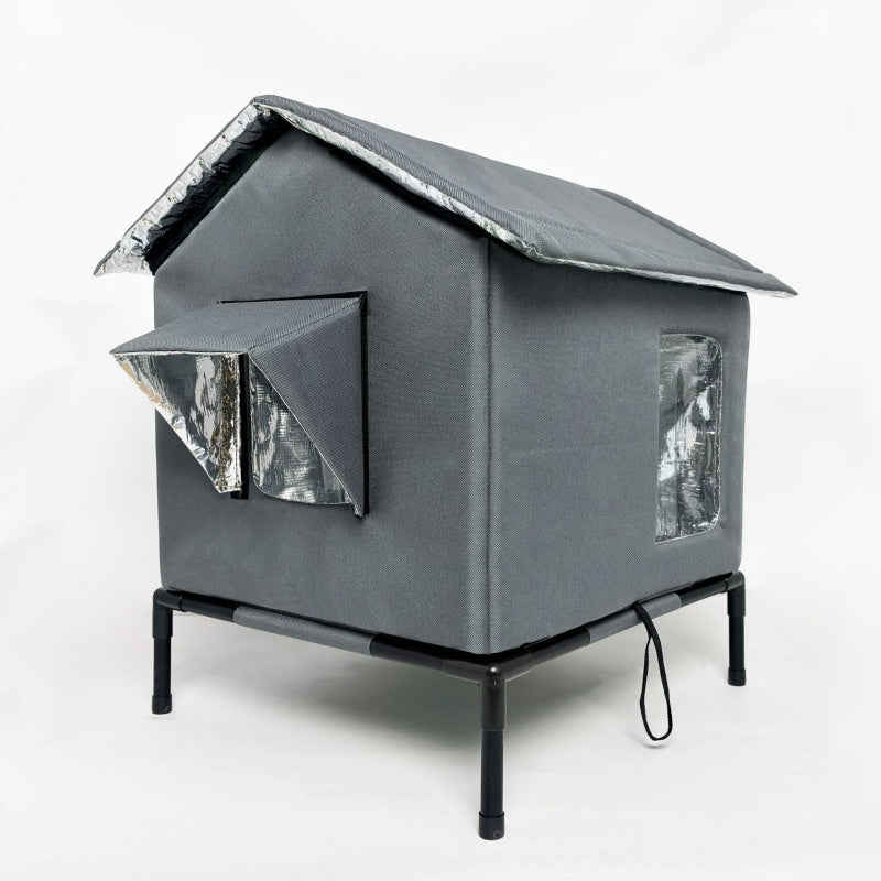 🏠 Nur für kurze Zeit: 50 % Rabatt + versandkostenfrei! 🐈 Erhöhtes Outdoor-Katzenhaus für jedes Wetter – wasserdicht, isoliert, faltbar 🌧️