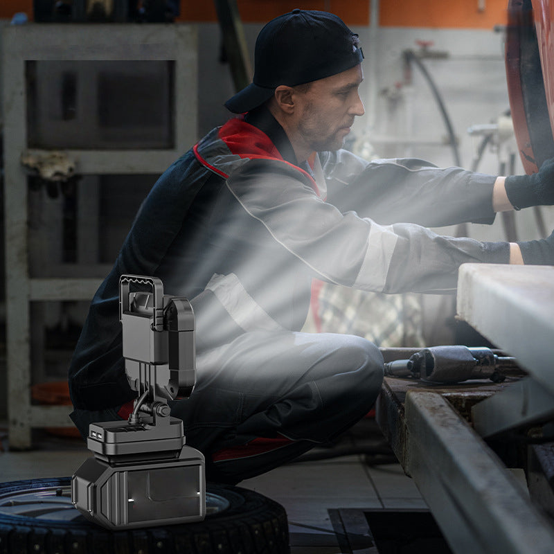 ⏳NUR FÜR KURZE ZEIT: 50 % RABATT!💡 180° drehbare LED-Arbeitsleuchte – mit Dual-USB-Powerbank-Funktion – robust und kabellos – universelle Akkukompatibilität – für Garage, Baustelle und Camping
