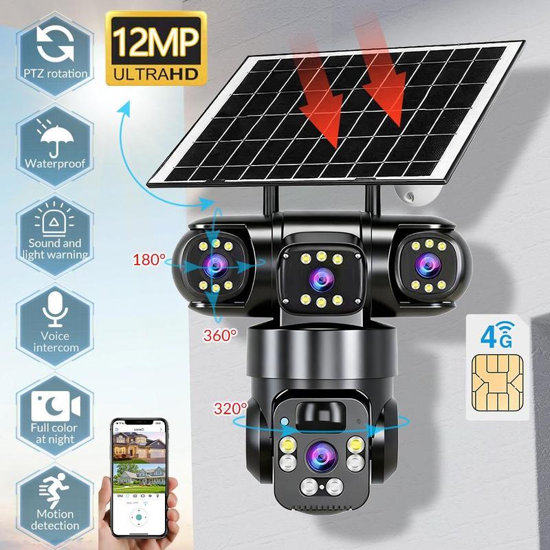 ⏳Zeitlich begrenztes Angebot⏰ 6K 9MP WLAN-Überwachungskamera für den Außenbereich | 10-facher Zoom, 3 Objektive, 360°-PTZ-Funktion | IP66 wasserdicht, Farbnachtsicht, Zwei-Wege-Audio, Bewegungserkennung