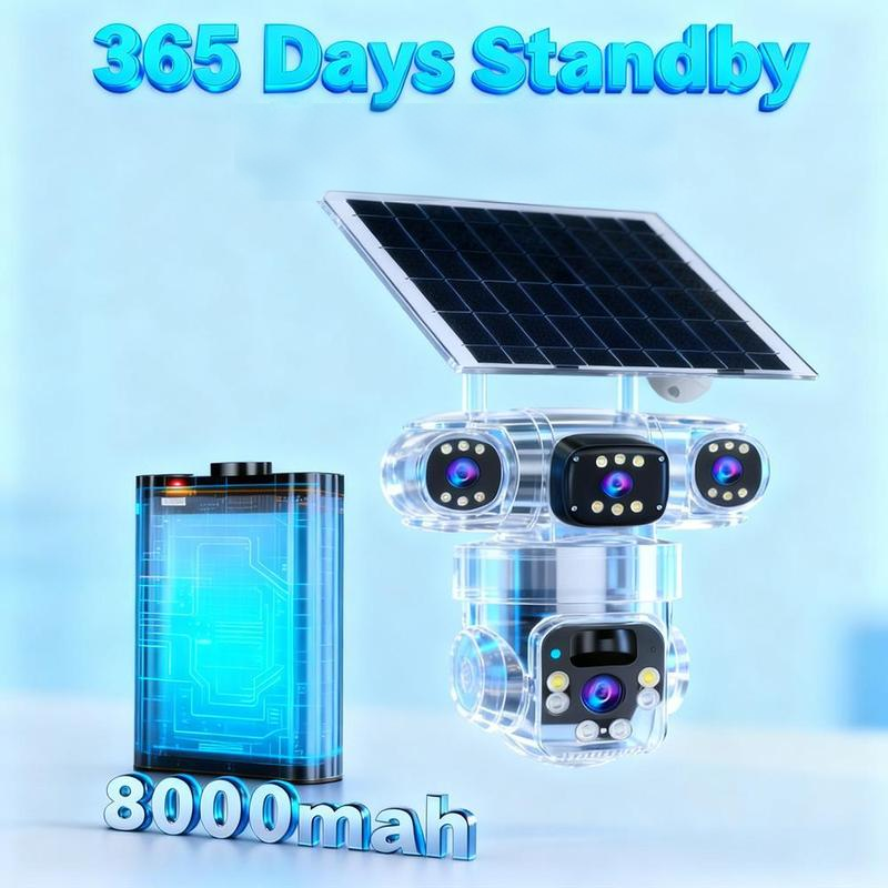 ⏳Zeitlich begrenztes Angebot⏰ 6K 9MP WLAN-Überwachungskamera für den Außenbereich | 10-facher Zoom, 3 Objektive, 360°-PTZ-Funktion | IP66 wasserdicht, Farbnachtsicht, Zwei-Wege-Audio, Bewegungserkennung