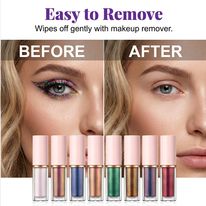 8-teiliges Set mit flüssigem Glitzer-Eyeliner